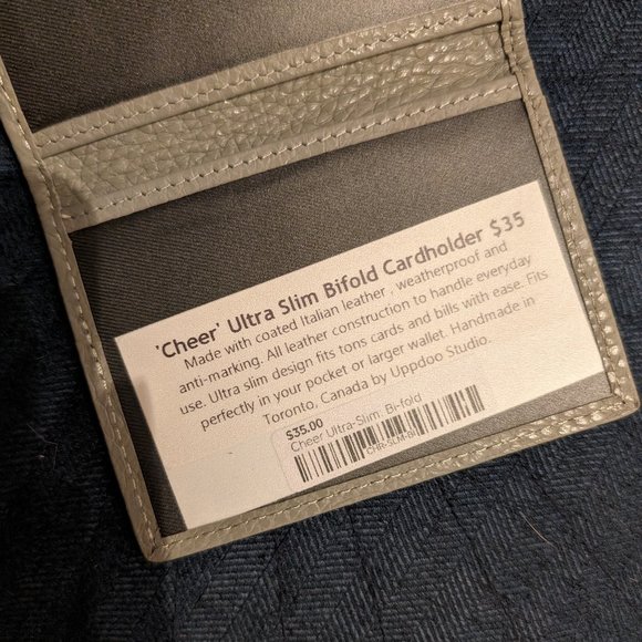 NWT Ultra slim Leather Wallet * Made in Canada - Picture 2 of 3